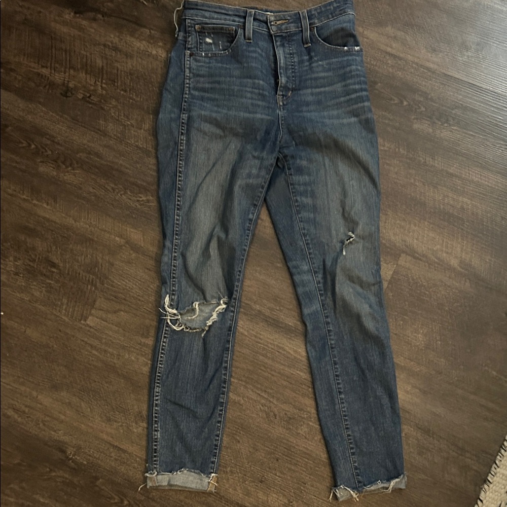 Distressed Madewell jeans